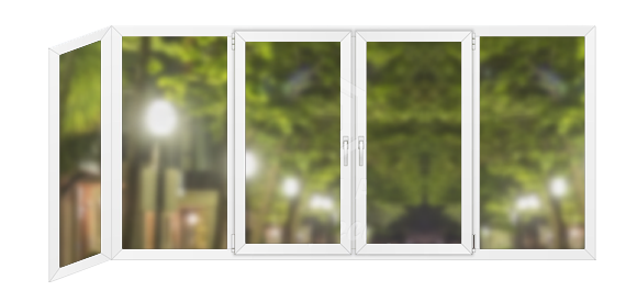 Г-образная балконная рама ПВХ 3600×1400 Salamander Г-образная балконная рама ПВХ 3600×1400 Salamander